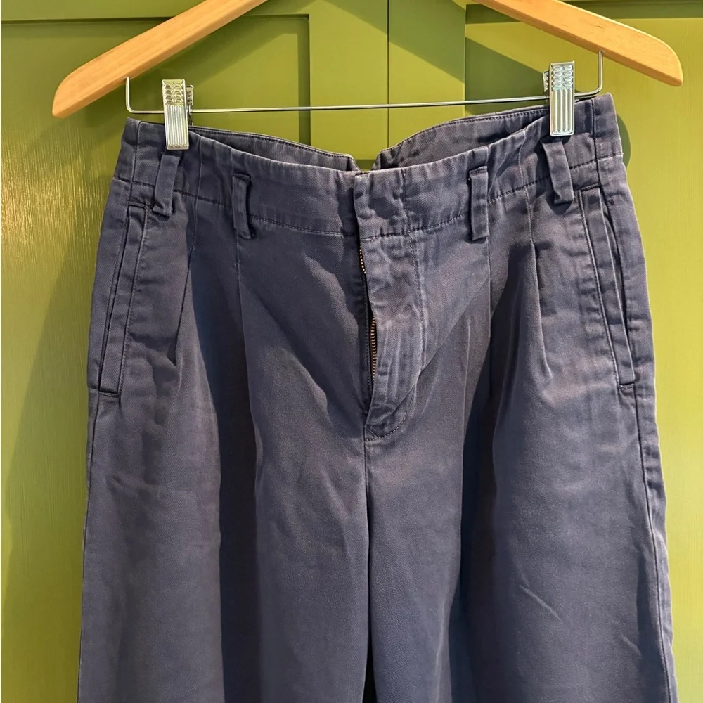 J Crew Chino navy blue pleated chinos size 8